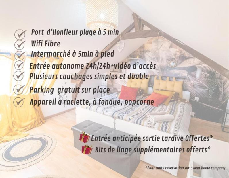 Apartment Cocon Le Panoramique 10min Port Parking Gratuit Honfleur